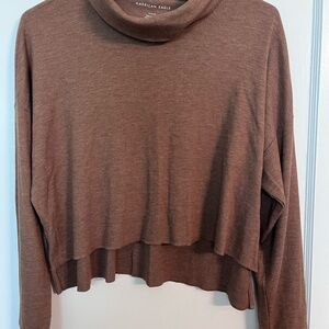 American Eagle Outfitters Brown Cowl Neck Sweater